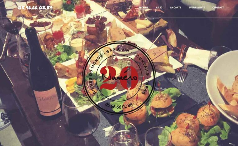 Création d'un site vitrine CMS WordPress, OpenSource et administrable facilement Installation d’un thème réadapté à la charte graphique existante Création de 5 pages de contenus Présentation du restaurant et de ses soirées événements Carte des menus et des boissons Formulaire de contact Module de Newsletter Liens vers les réseaux sociaux + Création d’un compte MailChimp pour la gestion des newsletters Création d’un compte YouTube Récupération et mise à jour du compte Google MyBusiness Connection du site à Google Analytics