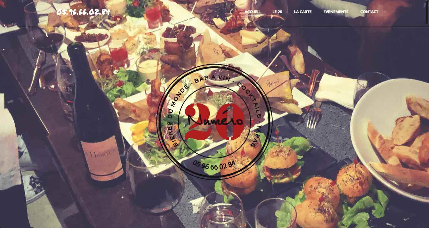 Création d'un site vitrine CMS WordPress, OpenSource et administrable facilement Installation d’un thème réadapté à la charte graphique existante Création de 5 pages de contenus Présentation du restaurant et de ses soirées événements Carte des menus et des boissons Formulaire de contact Module de Newsletter Liens vers les réseaux sociaux + Création d’un compte MailChimp pour la gestion des newsletters Création d’un compte YouTube Récupération et mise à jour du compte Google MyBusiness Connection du site à Google Analytics