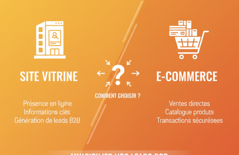 Site Vitrine vs E-commerce : Comment Choisir la Plateforme Idéale pour Multiplier vos Leads B2B ?